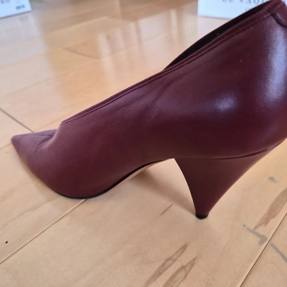 Celine Burgundy Pumps Sz 40 - Picture 6 of 10